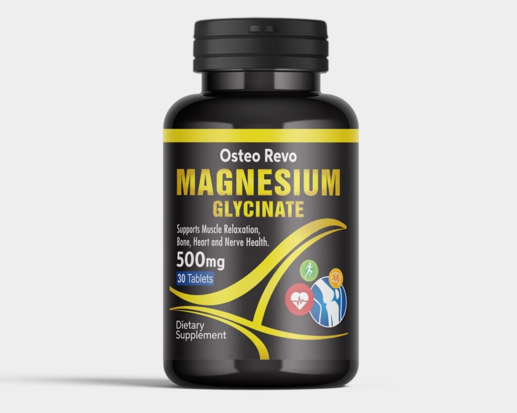 Magnesium Glycinate 500mg Tablet jar